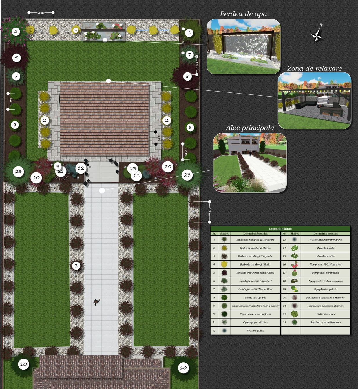 zonare, plan plantare