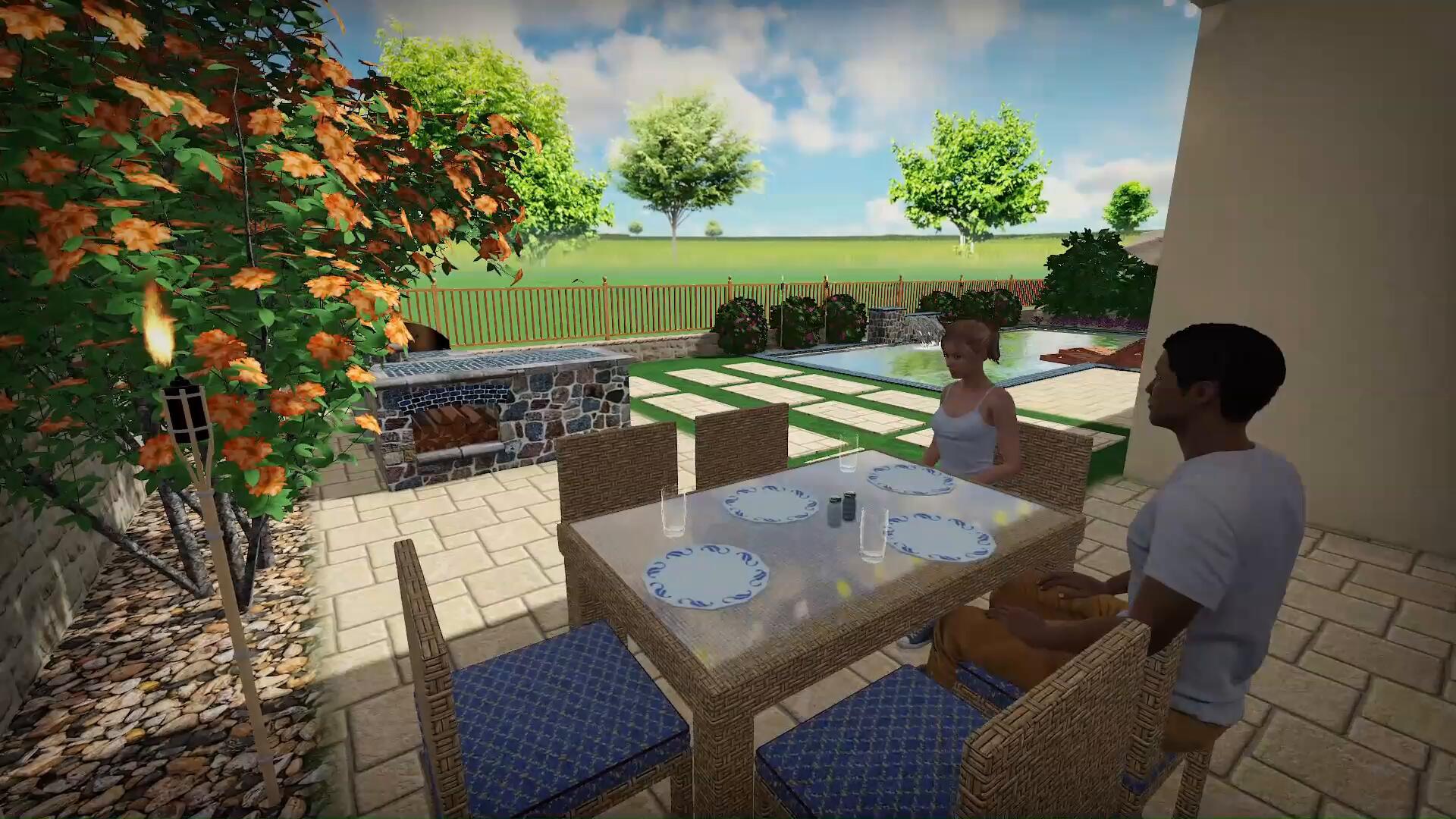 Pool garden seasonal walkthrough